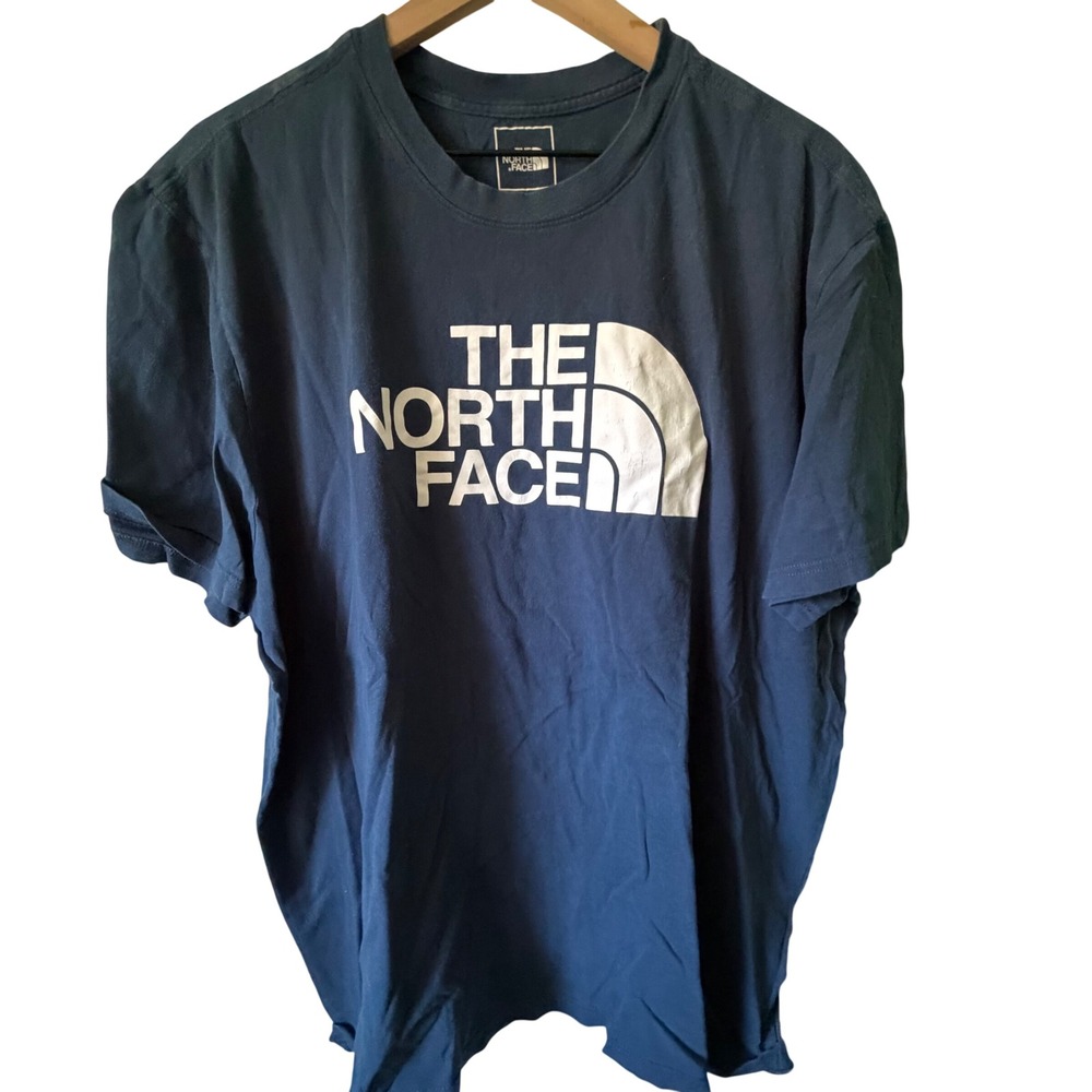 The North‎ Face Graphic Tee Mens XXL Navy Blue Good Short Sleeve Logo Shirt